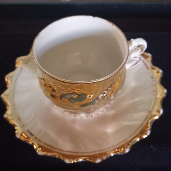 Dazzling Gold Demitassee Tea Cup & Saucer - Picture 1 of 6